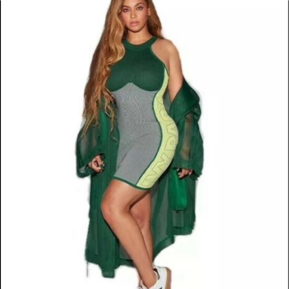 Beyoncé Adidas X Ivy park knit logo dress green